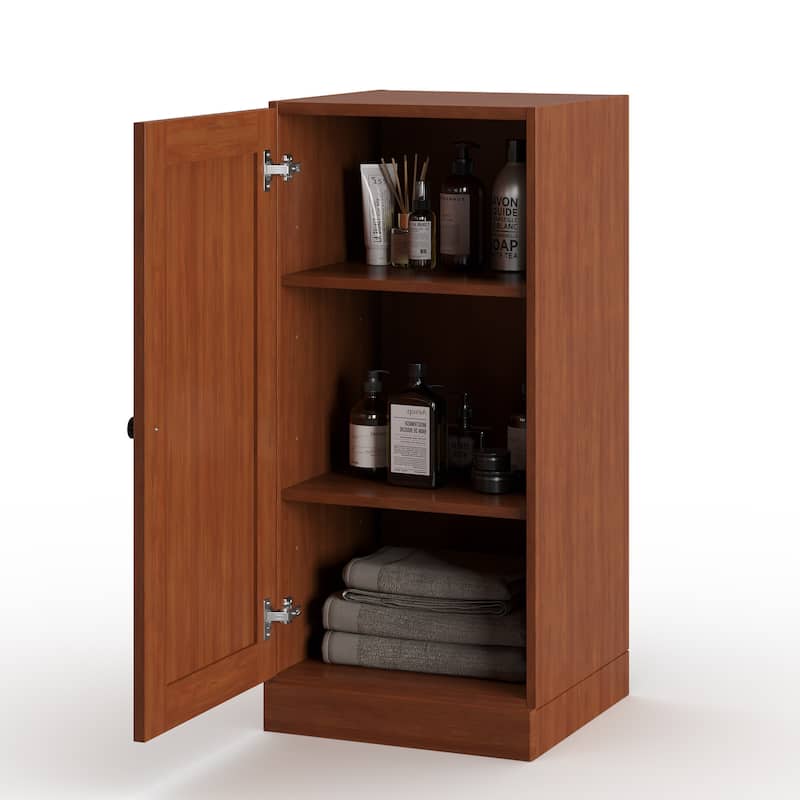 Palace Imports 100% Solid Wood 16.5" Bathroom Storage Cabinet with Shaker Door and Adjustable Shelves