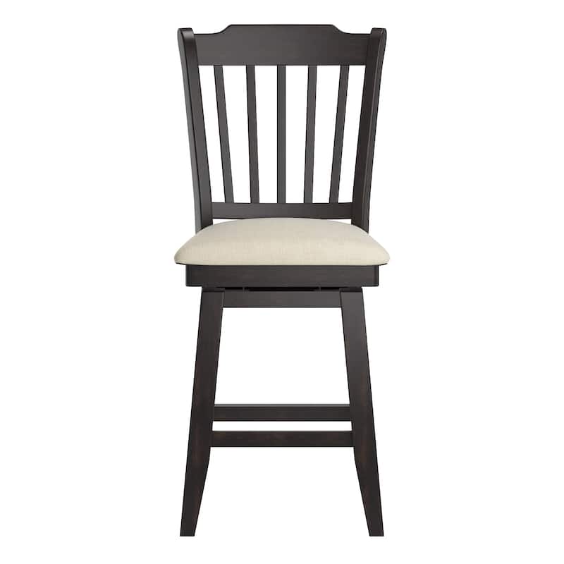 Eleanor Slat Back Wood Swivel Stool by iNSPIRE Q Classic