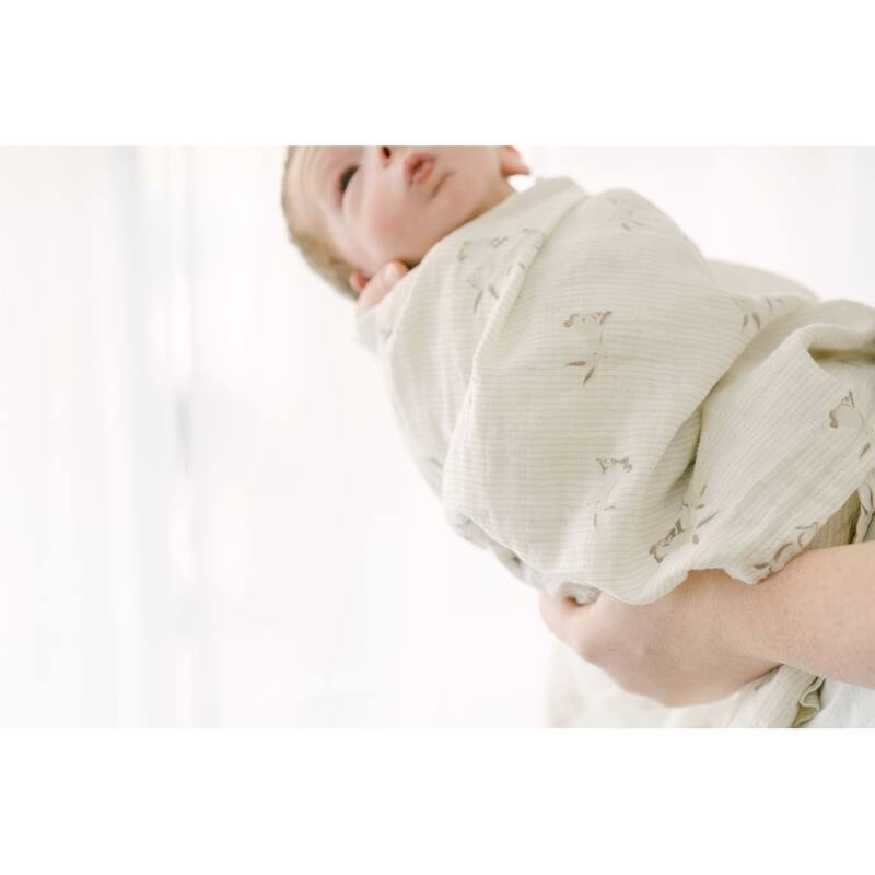 Crane Baby Organic Cotton Bunny Single Swaddle