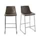 Picket House Furnishings Collins Metal and Faux Leather Bar Stools (Set of 2)