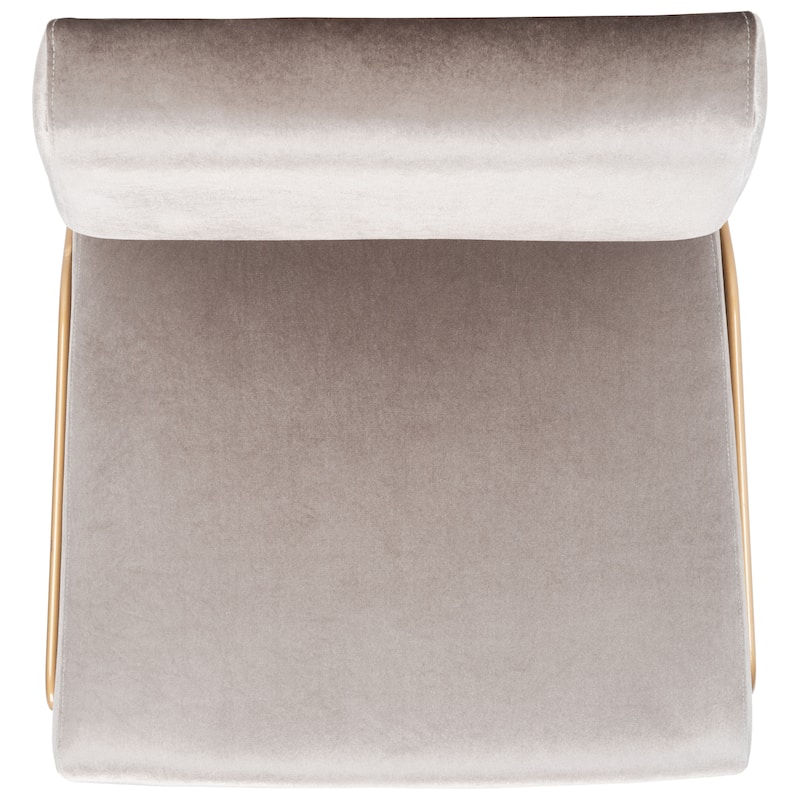 SAFAVIEH Riekie Glam Velvet Accent Chair - 26.6" W x 30" L x 30" H - 27Wx30Dx30H