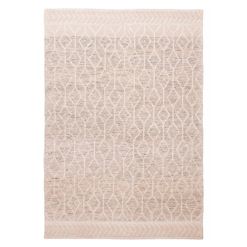 ECARPETGALLERY Braid weave Sienna Cream Wool Rug - 6'2 x 9'0 - Cream - 6'2 x 9'0