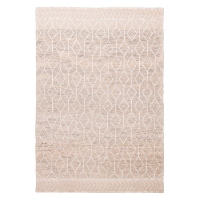 ECARPETGALLERY Braid weave Sienna Cream Wool Rug - 6'2 x 9'0