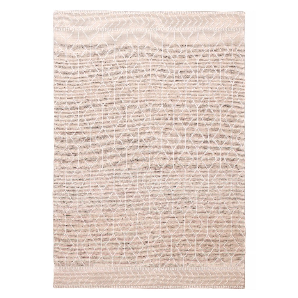 ECARPETGALLERY Braid weave Sienna Cream Wool Rug - 6'2 x 9'0