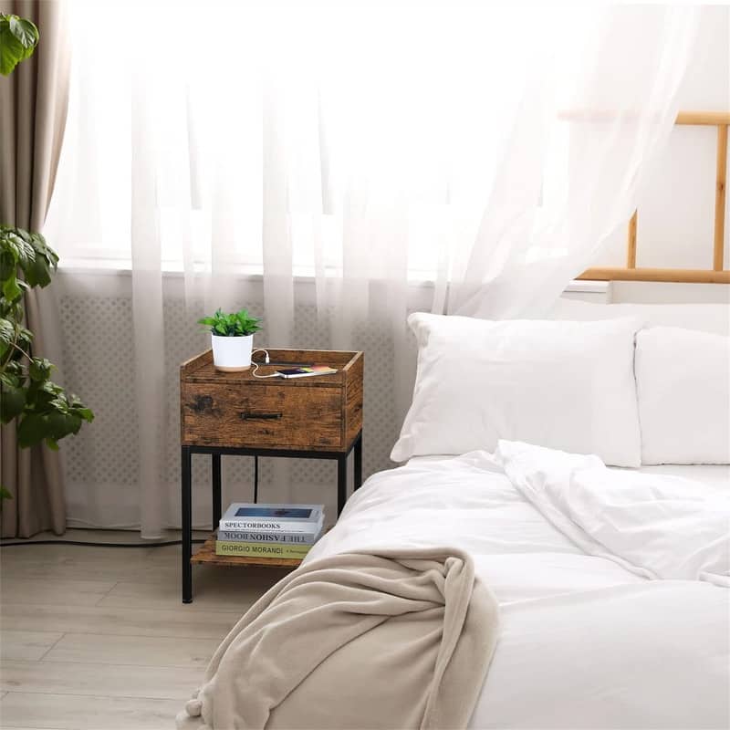 Night Stand with Charging Station