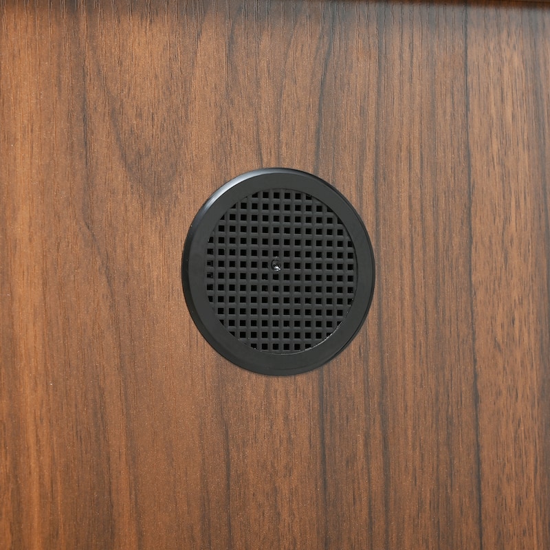 GDF Studio - Marlow Modern Wood Sideboard with Wave Relief Design and Iron Legs