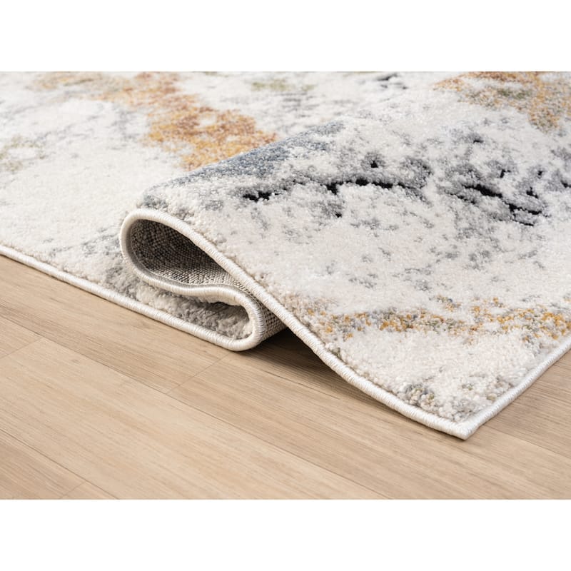 Paris Collection Abstract Cream/Lighte Grey Rug