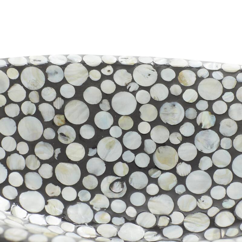 Mother of Pearl Shell Living Room Decor Tray - Gray or White - Roche River Decor