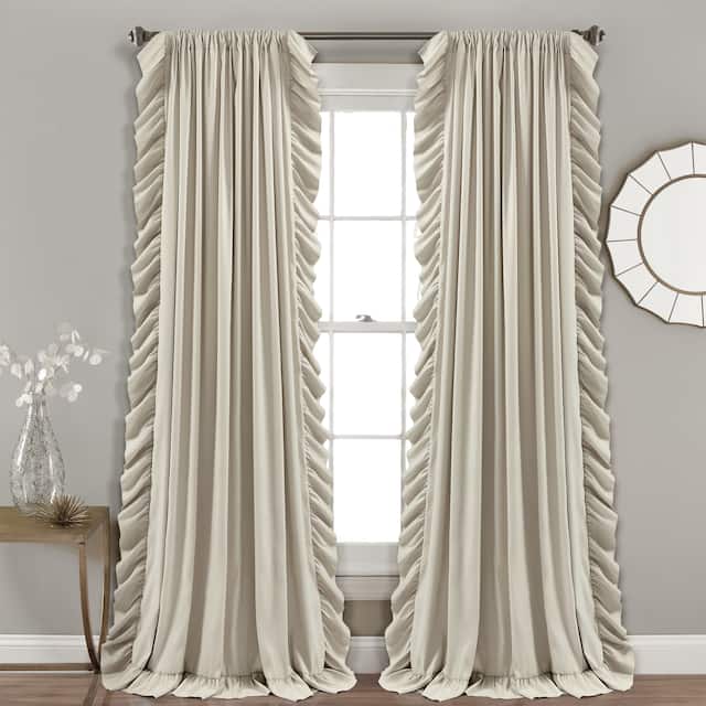 The Gray Barn Gila Curtain Panel Pair - 54X108 - 108 Inches - Wheat