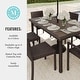 preview thumbnail 17 of 21, Martha Stewart 7pc Rattan Patio Dining Set - 6 Chairs, Table - 62"D x 39"W x 30"H