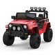 preview thumbnail 14 of 27, 12V Ride on Car Truck with Remote Control, Power Car Wheels, Music Player, LED Lights, Electric Car for Boys and Girls Red