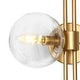 preview thumbnail 10 of 41, Bola Modern Gold 3-Light Chandelier Wall Sconce Textured Glass Bathroom Vanity Light