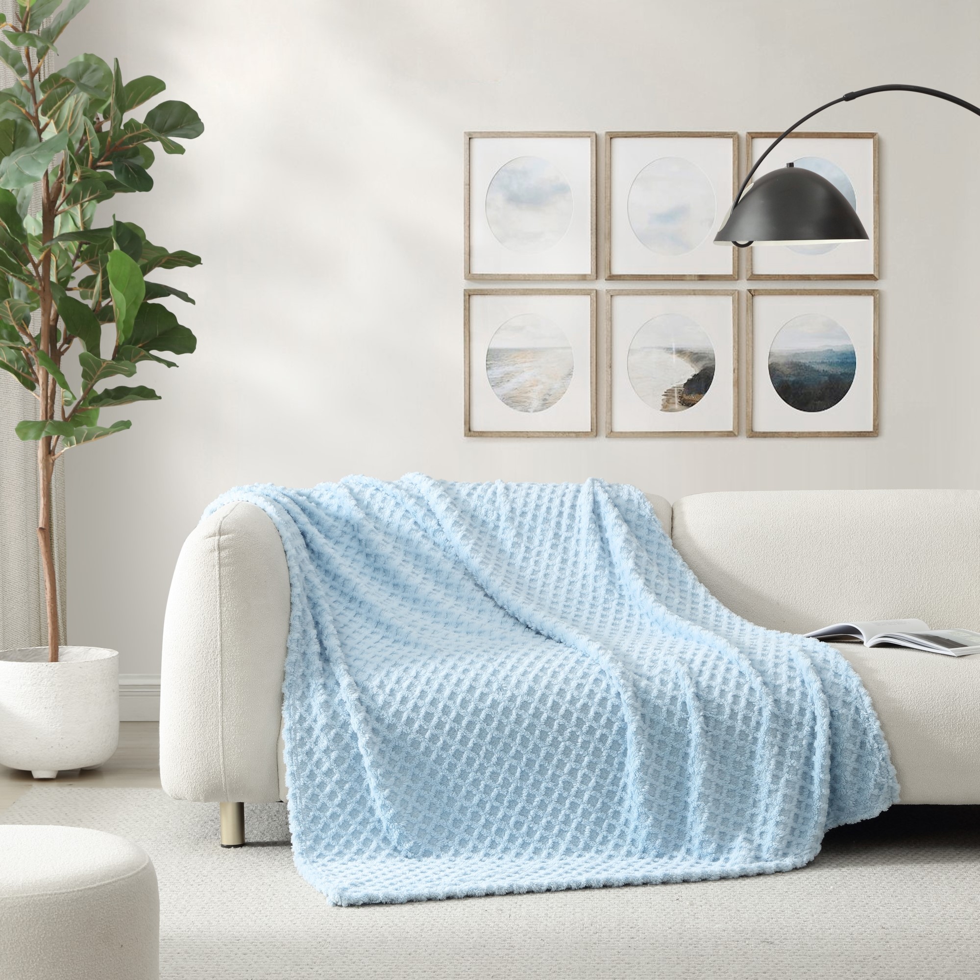 Swift Home Patterned Jacquard Plush Throw Blanket - 50