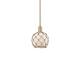Option Brushed Brass / White Glass with Brown Rope