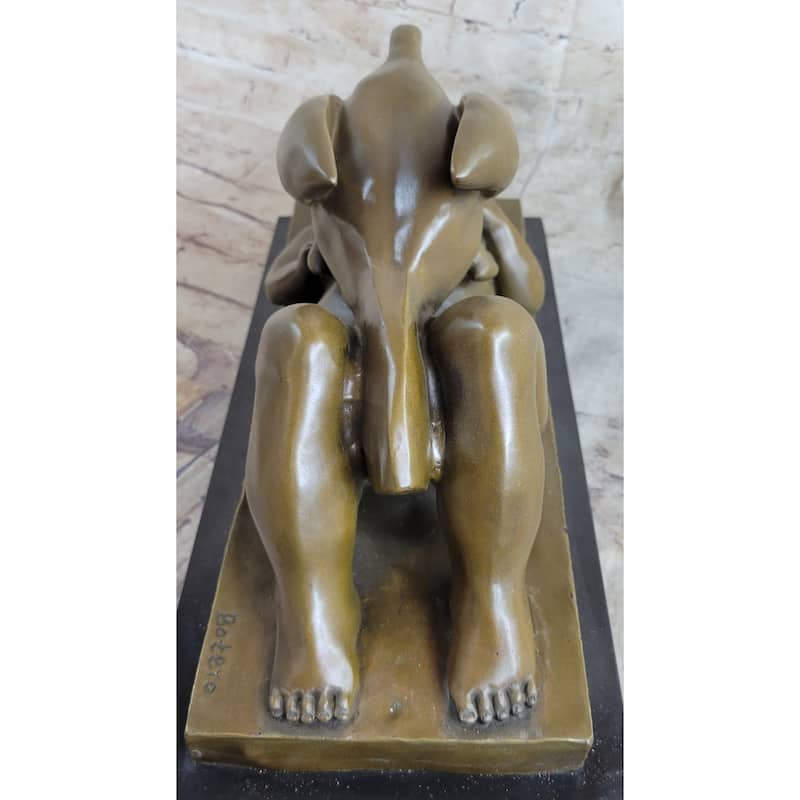 Leda And The Swan Zeus Modern Art Bronze Sculpture Statue By Fernando Botero 9 Inches X 15 Inches:
