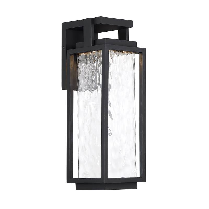 Two if By Sea 12in Indoor or Outdoor Wall Light 3000K in Black - Black - 18-inch