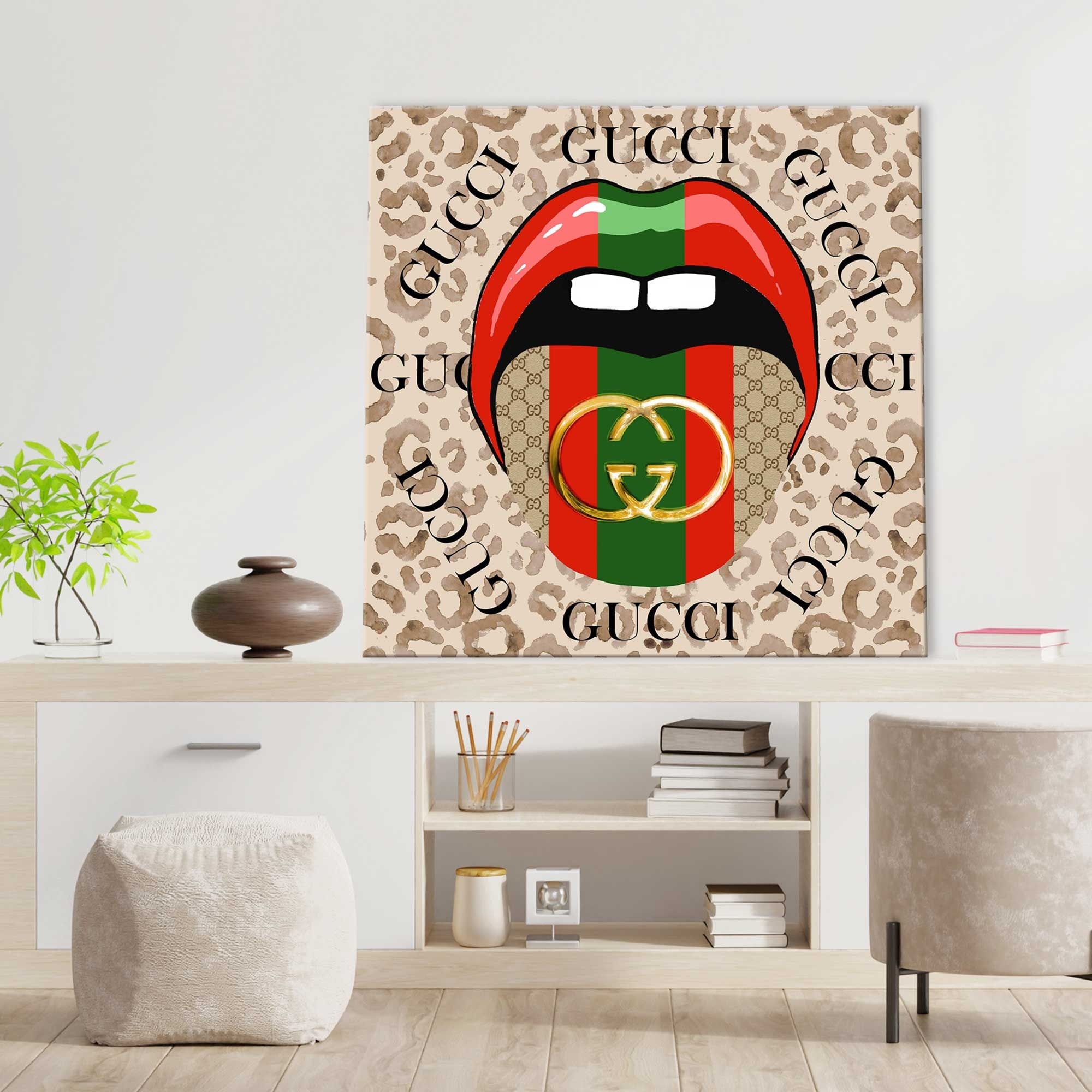Gucci Tongue by Jodi Print on Canvas - On Sale - Bed Bath & Beyond -  35430071