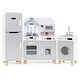 preview thumbnail 3 of 7, Kids 3 in 1 Kitchen Playset with Refrigerator Kitchen Set and Washing Machine - 47.5" x 12" x 35.5"