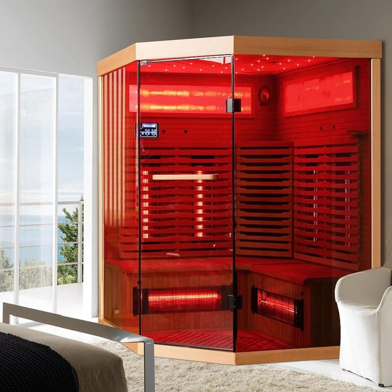 Infrared Sauna up to 4 Person with 15 Minutes Warm-up Heater Tube & Carbon Plate