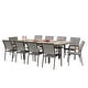 preview thumbnail 3 of 18, Catania Dark Gray 11-Piece Aluminum Outdoor Dining Set with Sling Set in Pewter