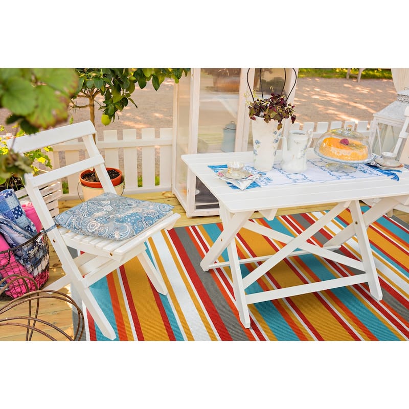 Voavah Orange Hand-Made Flatweave Indoor/Outdoor Area Rug