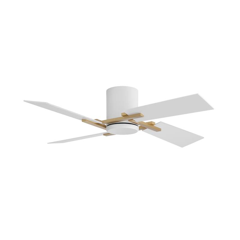 48Inch 4 Two-color Fan Blades Dc Motor Indoor Ceiling Fan With Remote