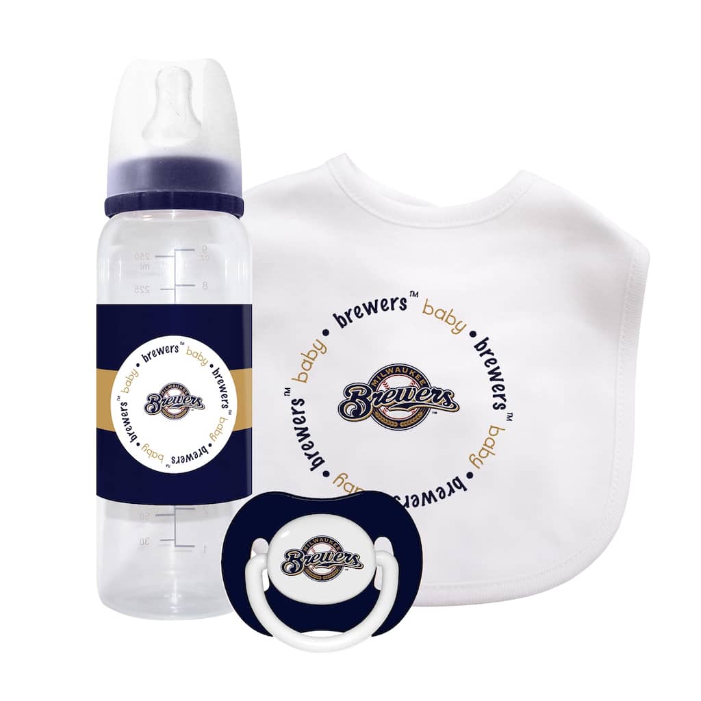 Milwaukee Brewers Baby Gift Set: Starting Lineup 3-Piece Baby Feeding Set