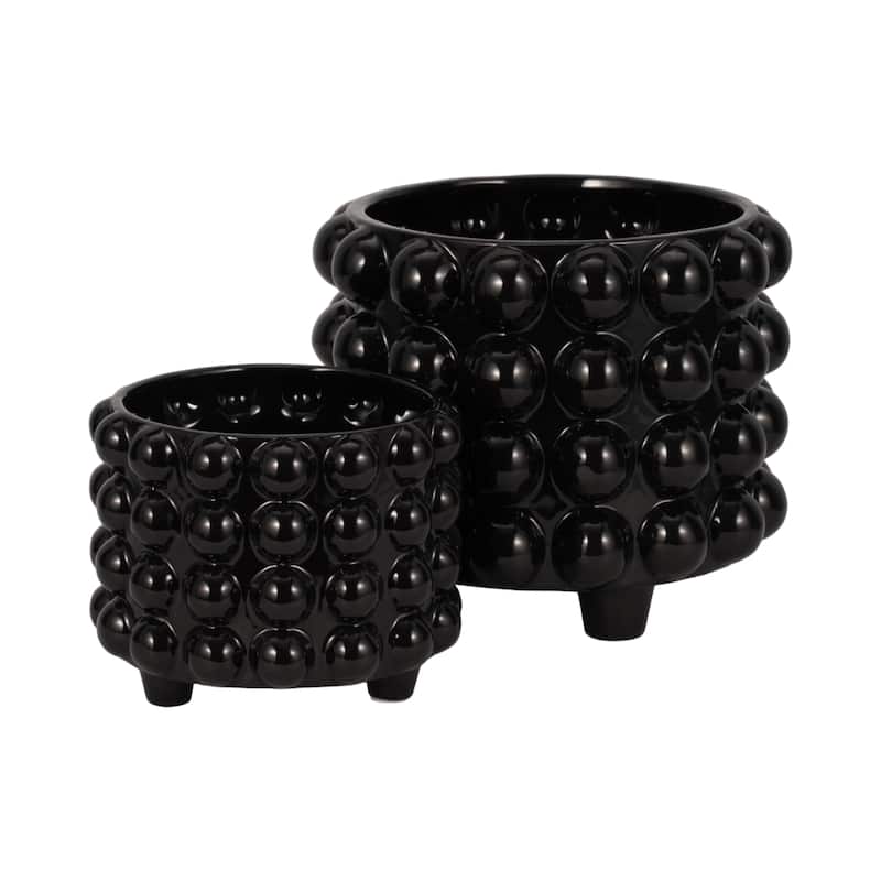 Sagebrook Home Porcelain Bubble Planters - Elevate Your Greenery - 12" x 12" x 10"