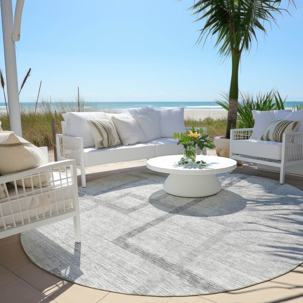 Machine Washable Indoor/ Outdoor Chantille Contemporary Geo Rug