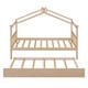 preview thumbnail 7 of 10, Whimsical Twin House Bed with Trundle - Safe Pine Frame