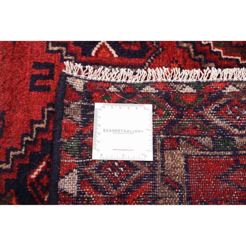ECARPETGALLERY Hand-knotted Andelz Dark Red Wool Rug - 4'2 x 6'9
