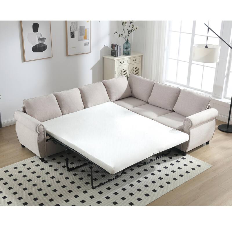Sleeper Sofa 2 in 1 Pull Out Couch Bed