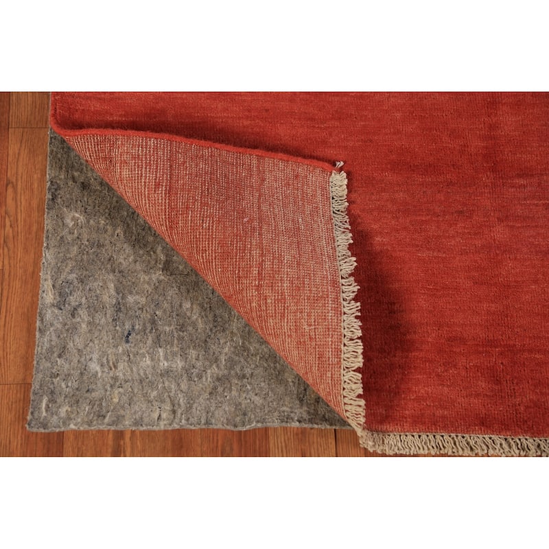Gabbeh Modern Rug Hand-Knotted Bedroom Wool Carpet - 3'11" x 6'0"