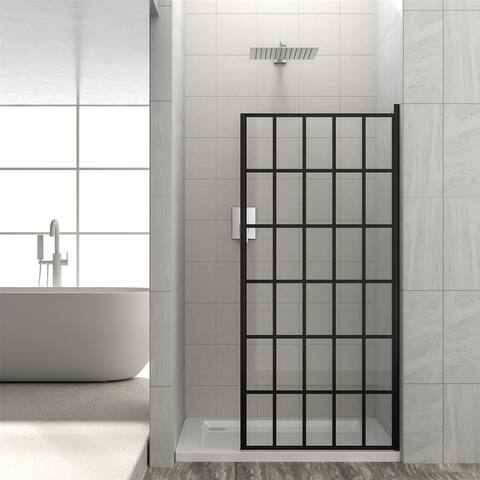 Matte Black 38'' W x 72'' H Aluminum Bypass Single Panel Shower Door