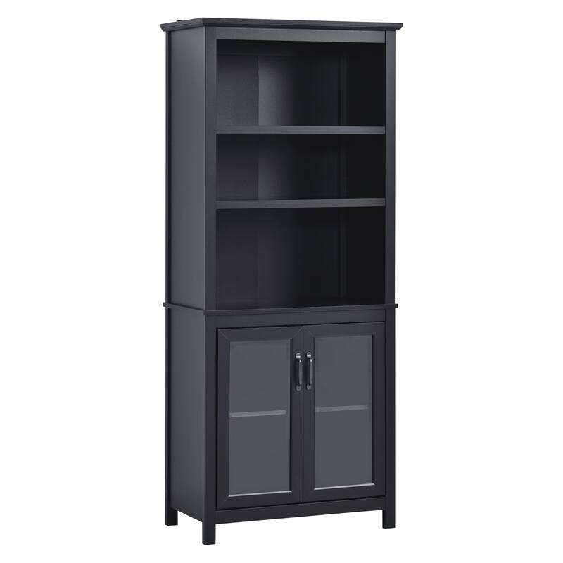 HOMCOM Multifunctional Storage Cabinet Bookcase with Adjustable Shelves Display Rack for Study, Kitchen, Living Room