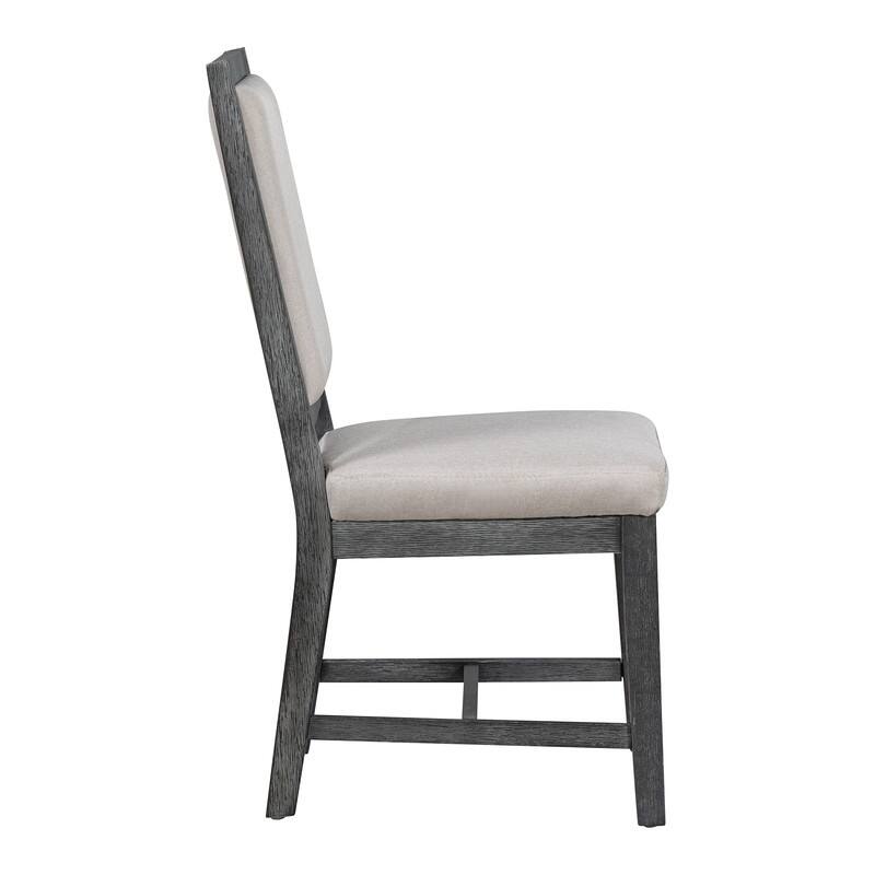 Spruce & Spring Round Dining Table Set for 4, Extendable 5-Piece Mid Century Modern Farmhouse Table with Upholstered Chairs