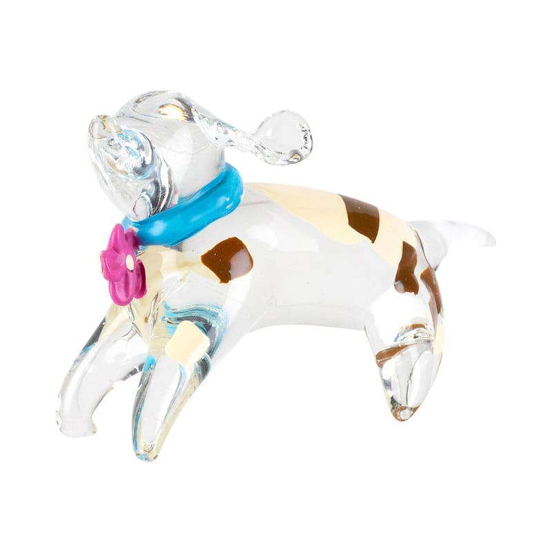 Cotton Candy Standing Dog Crystal Figurine - 2.75"