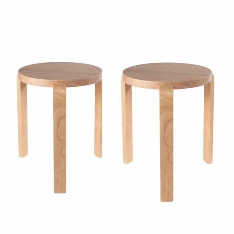 Mateo Round Backless Stacking Stools Set of 2