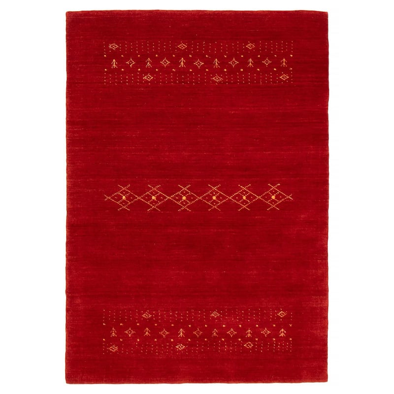 Kashkuli Gabbeh Red Rug 4'0" x 5'10" - 4'0 x 5'10 - Red - 4'0 x 5'10