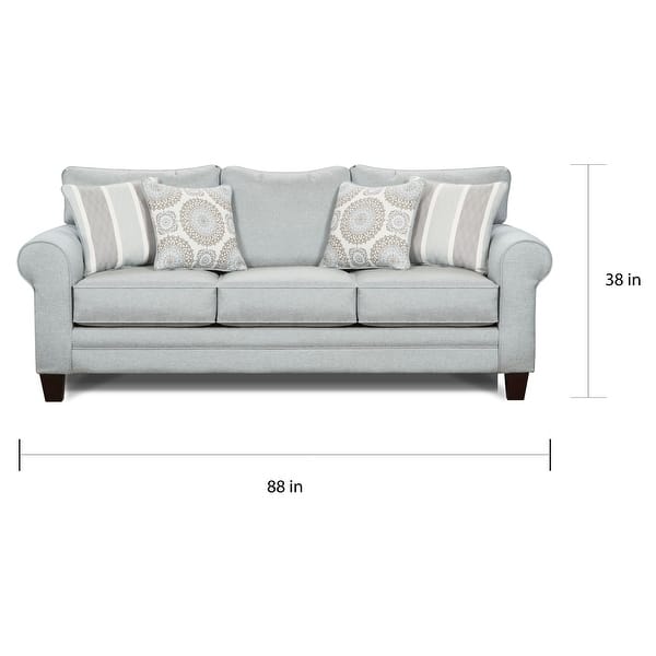 Grande Mist Round Arm Transitional Baby Blue Sofa Bed Bath & Beyond 25429601