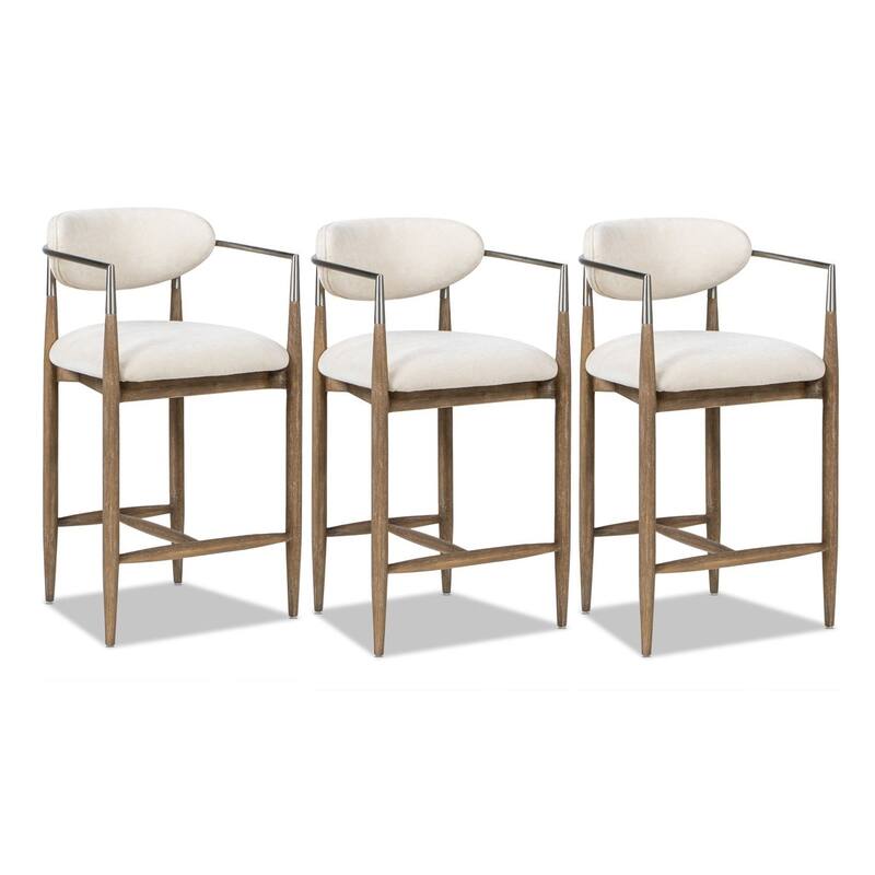 Artemis 26" Mixed Material Upholstered Counter Stool