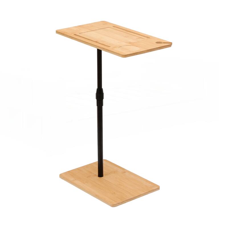 Bamboo Couch Tray Table Height Adjustable