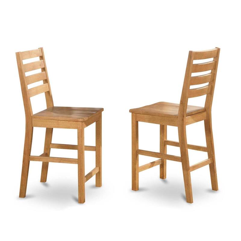 HomeStock 5-Piece Round Natural Oak Finish Solid Wood Top Dining table with 4 Chairs with Lattice Back