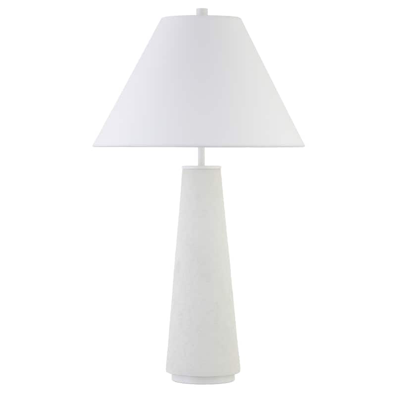 Ingalls 28" Tall Monochrome Table Lamp with Fabric Shade - White