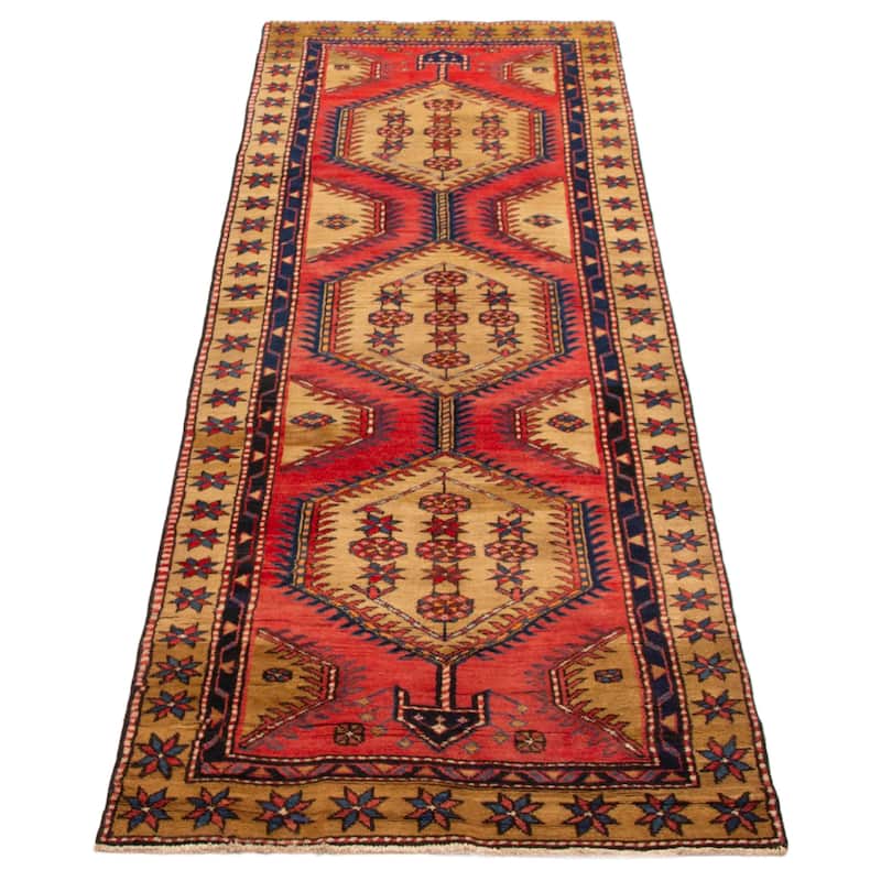 ECARPETGALLERY Hand-knotted Konya Anatolian Red Wool Rug - 3'3 x 10'2