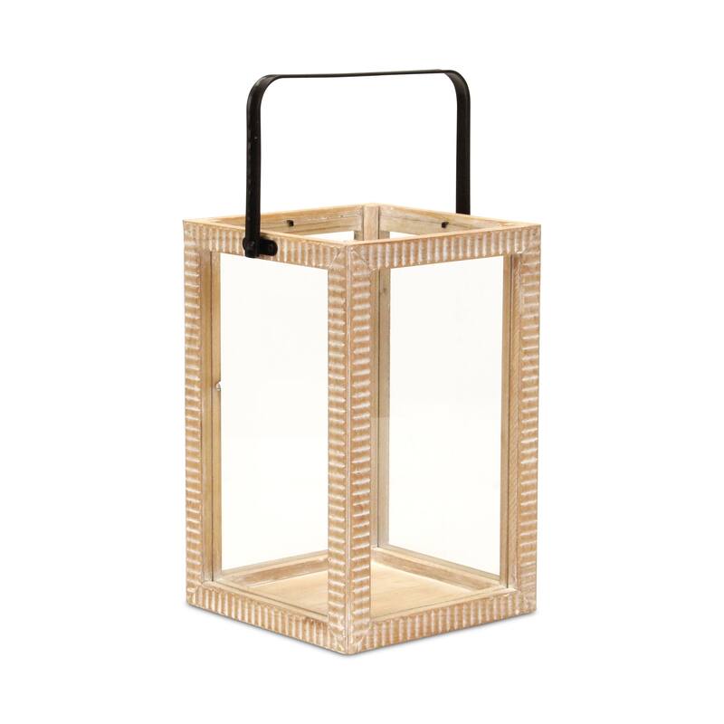 Aber Ridge Patterned Wood Lantern
