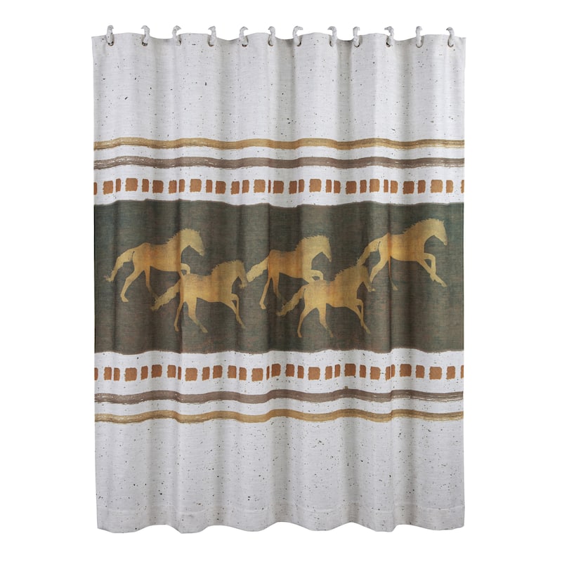Paseo Road by HiEnd Accents Running Remuda Shower Curtain, 72"x72"