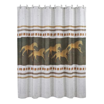 Paseo Road by HiEnd Accents Running Remuda Shower Curtain, 72"x72"