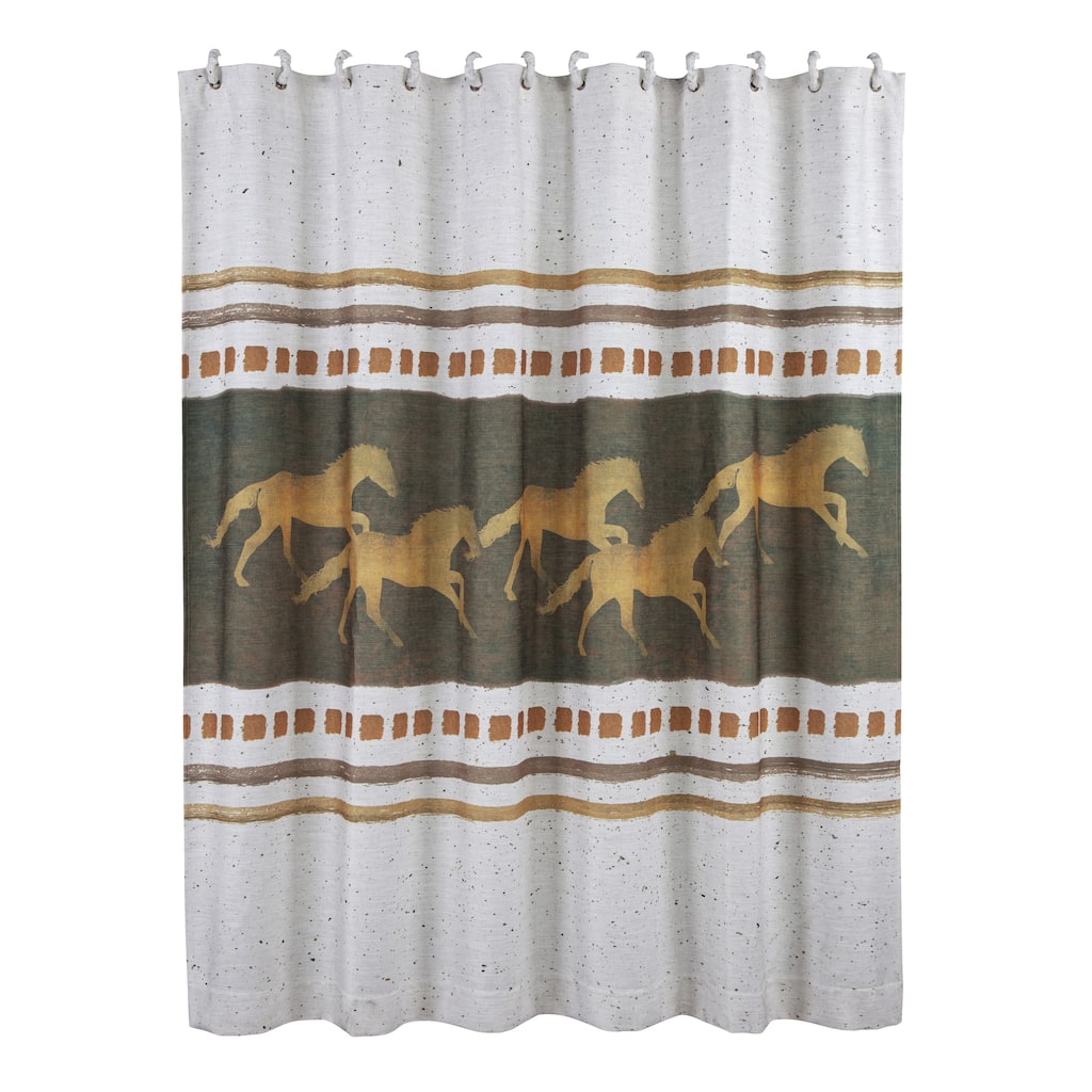 Paseo Road by HiEnd Accents Running Remuda Shower Curtain, 72"x72"
