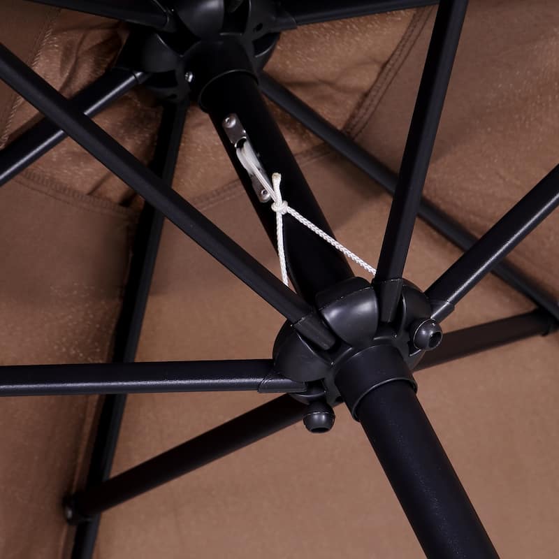 Ainfox 7.5ft Patio Umbrella with Base Outdoor Umbrella